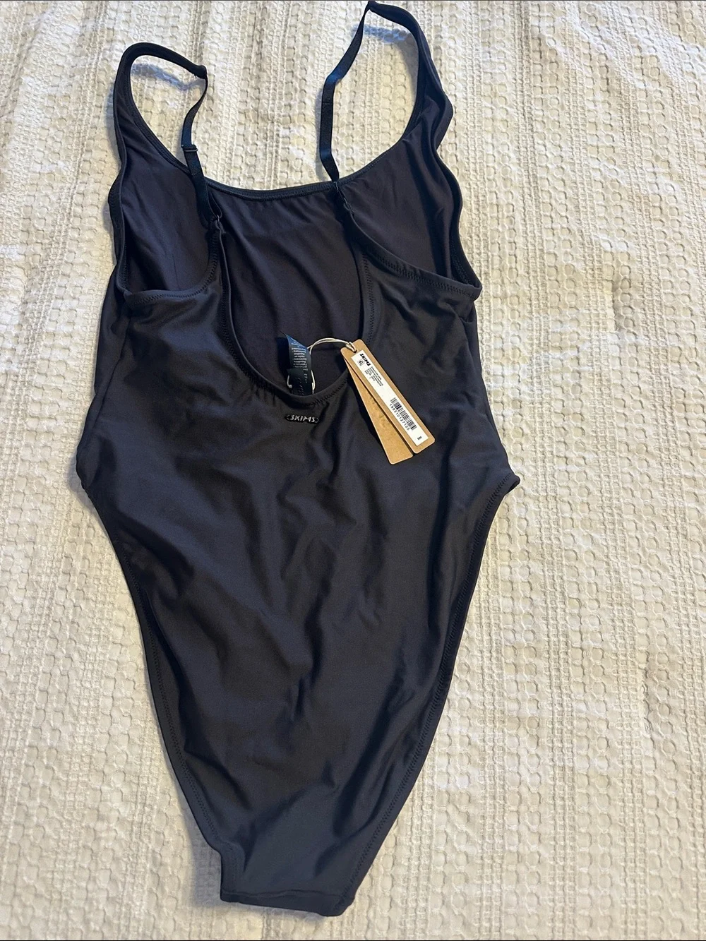 SKIMS Black Scoop-Neck One-Piece